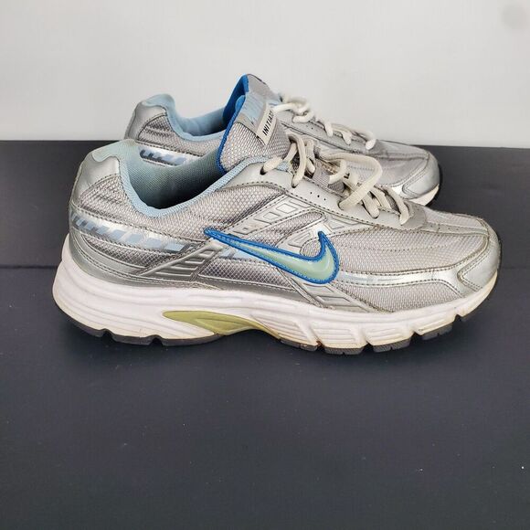 Nike Initiator Shoes Womens Size 8.5 Silver Blue Running Athletic 394053-014 - Picture 6 of 11